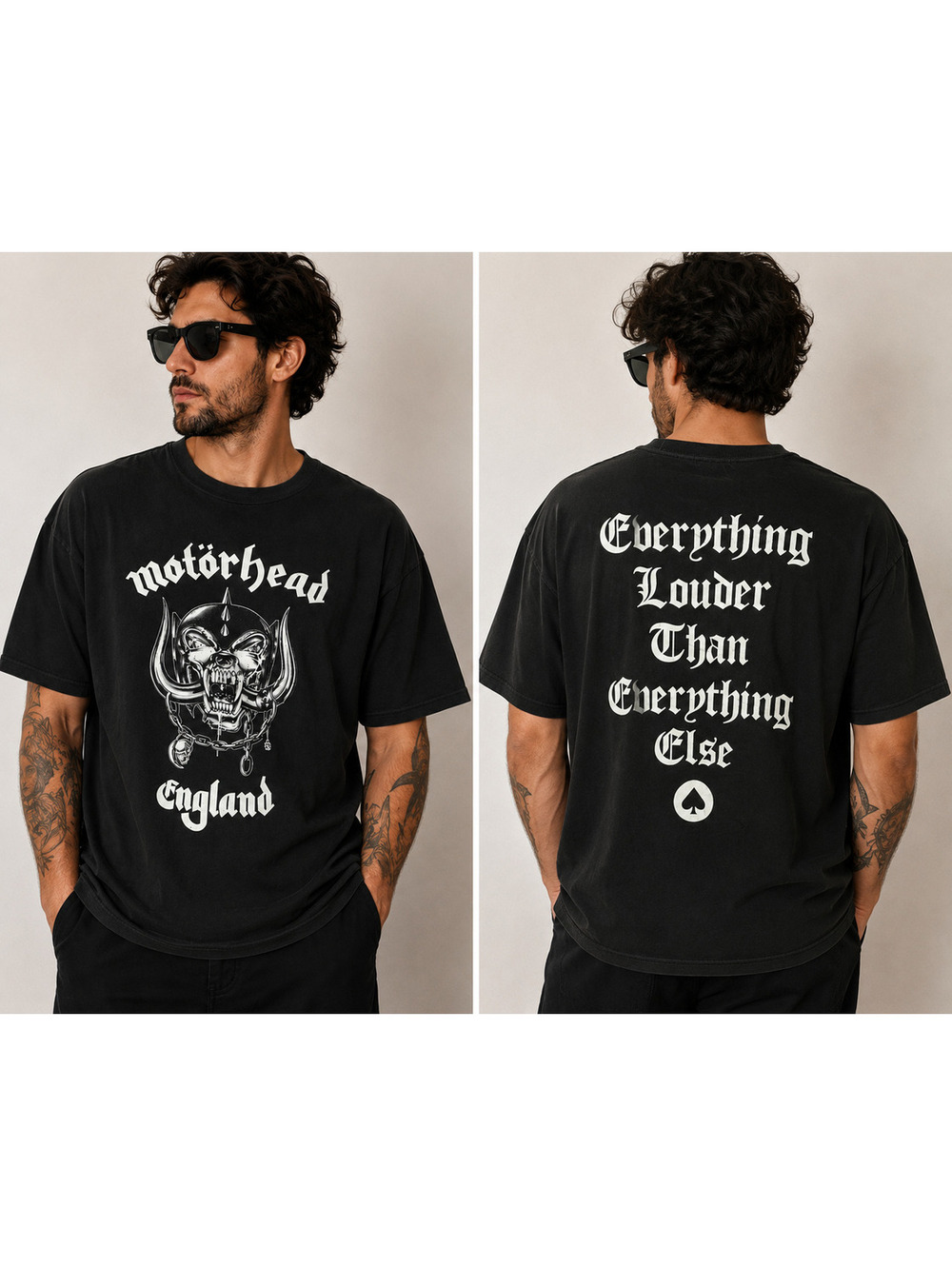 Motörhead‎ England Graphic Black Cotton T-Shirt Size 2XL